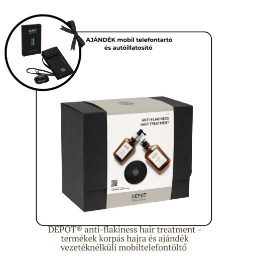 DEPOT® ANTI-FLAKINESS HAIR TREATMENT - korpás hajra való ajándékcsomag férfiaknak