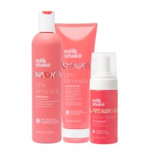 milk_shake® PINK ajánlat - pink lemonade sampon 300 ml + pink lemonade conditioner 250 ml + ajándék pink lemonade cleansing foam