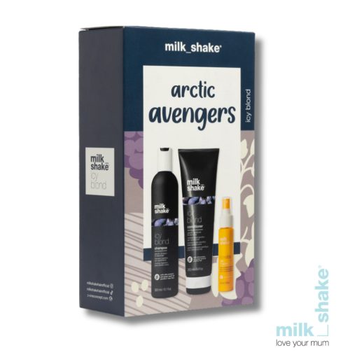 Ezüst szőke haj - milk_shake® icy blond KIT + ajándék Lucrezia Kaufmann nyári táska és let it shine hajfény spray 