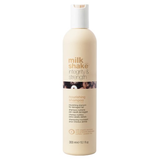 Igénybevett, töredezett hajra való hajápoló csomag - milk_shake® integrity & strenght KIT - ajándék Lucrezia Kaufmann nyári táska + let it shine - hajfény spray 