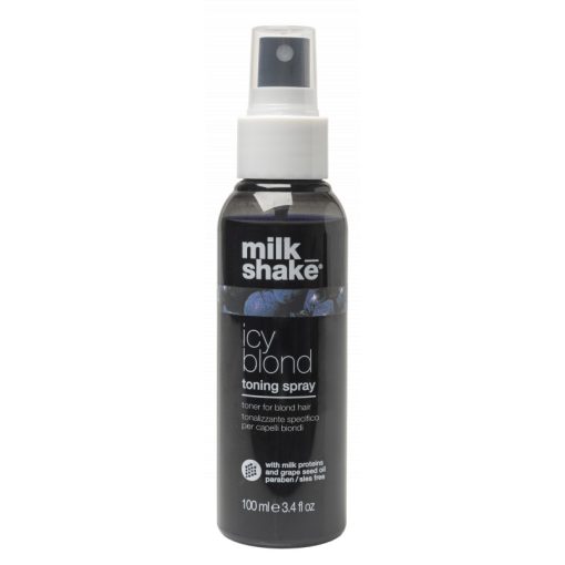 milk_shake® icy blond toning spray - hamvasító tonizáló spray világos szőke vagy platina szőke hajra  100ml