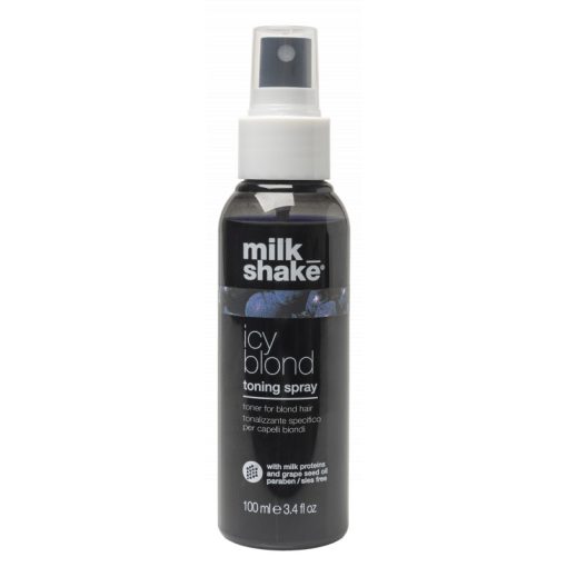 milk_shake® icy blond toning spray - hamvasító tonizáló spray világos szőke vagy platina szőke hajra  100ml