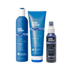   milk_shake® cold brunette sampon, kondicionáló és ionizáló spray - barna és sötétszőke hajra 