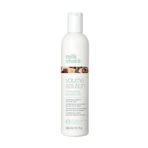 Volumennövelő hajápoló csomag lelapuló, vékony szálú hajra - milk_shake® volume solution sampon + kondicionáló + hajtőemelő spray  - AJÁNDÉK neszeszer + let it shine  + leave-in kondicionáló 75 ml