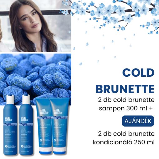 milk_shake® cold brunette sampon 2 db + AJÁNDÉK cold brunette kondicionáló 2 db 