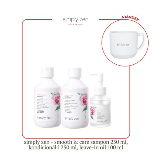 simply zen SMOOTH&CARE TREATMENT - ajándékcsomag a sima, szösztelen hajért 