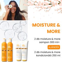   milk_shake® moisture & more sampon 2 db + AJÁNDÉK moisture & more kondicionáló 2 db 
