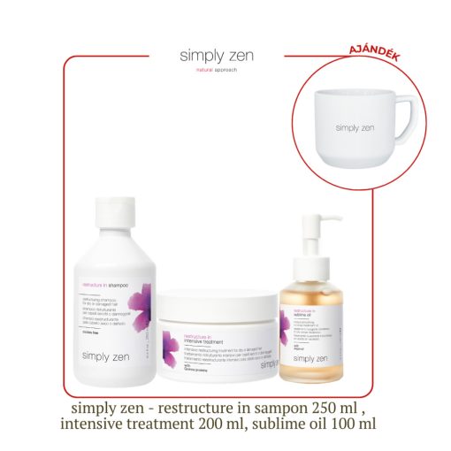 simply zen RESTRUCTURE IN SUBLIME KIT - hajszerkezetjavító ajándékcsomag