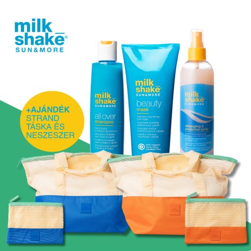 milk_shake® all over sampon, beauty mask és kifésülés segítő spray ajándék nyári strandszettel