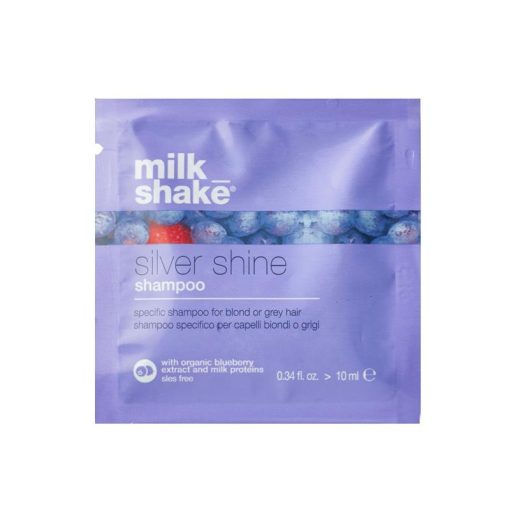 milk_shake® Silver Shine hamvasító sampon szőke vagy ősz hajra 10 ml