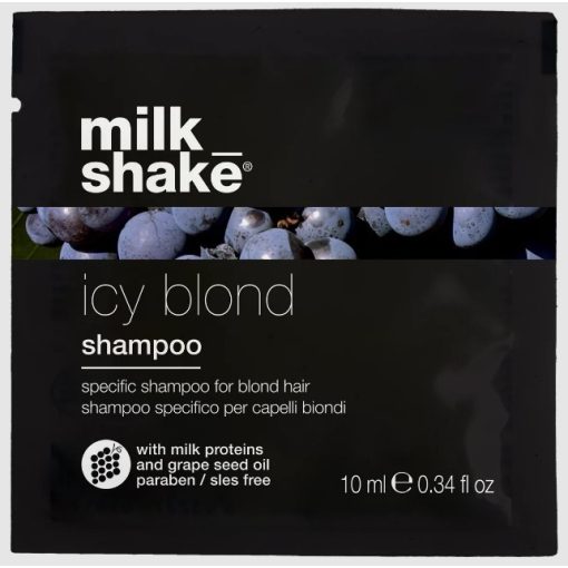 milk_shake® icy blond sampon - világos szőke, platina szőke hajra való sampon  10 ml