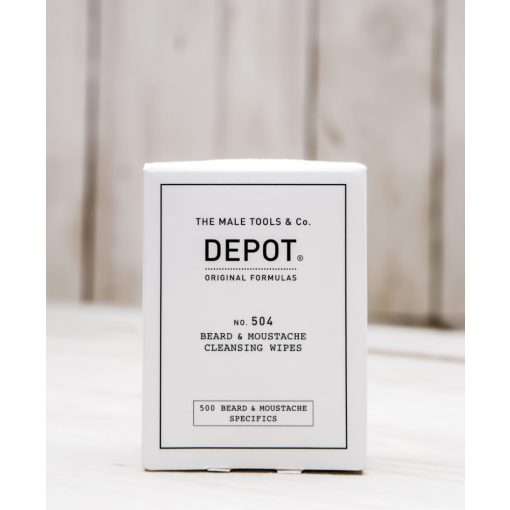 NO. 504 - BEARD & MOUSTACHE CLEANSING WIPES 12 db