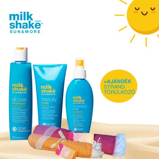 milk_shake® all over sampon, beauty mask és incredible milk - ajándék nyári strandtörölközővel