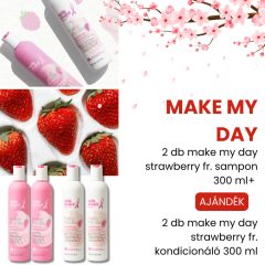   milk_shake® make my day sampon eper illattal 2 db + AJÁNDÉK make my day kondicionáló eper illattal 2 db 