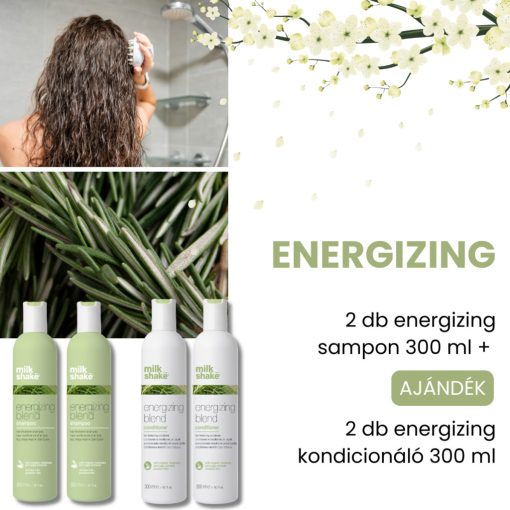 milk_shake® energizing blend sampon 2 db + AJÁNDÉK 2 db energizing blend kondicionáló 