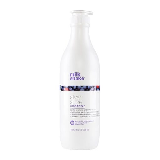 milk_shake® Silver Shine hamvasító kondícionáló szőke vagy ősz hajra 1000 ml