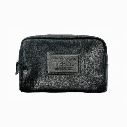 DEPOT® - fekete - bőr kozmetikai táska M